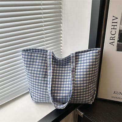 Canvas Bag Women's Large Capacity 2025 New Summer Versatile Lazy Wind Shoulder Bag Leisure Student Class Tote Bag