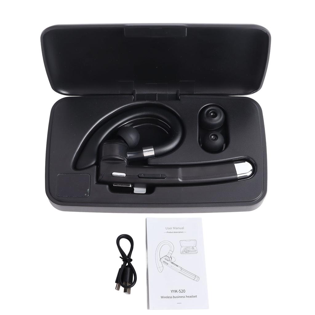 Wireless Bluetooth Earpiece Waterproof Lightweight Single Ear BT 5.1 Wireless Handsfree Headset for Business Office