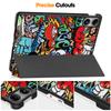 Pour Redmi Pad Pro Case 12.1 pouces Tri-fold Cuir Peint Stand Smart Case Pour Coque Xiaomi Redmi Pad Pro 12.1 2024 Case Cover