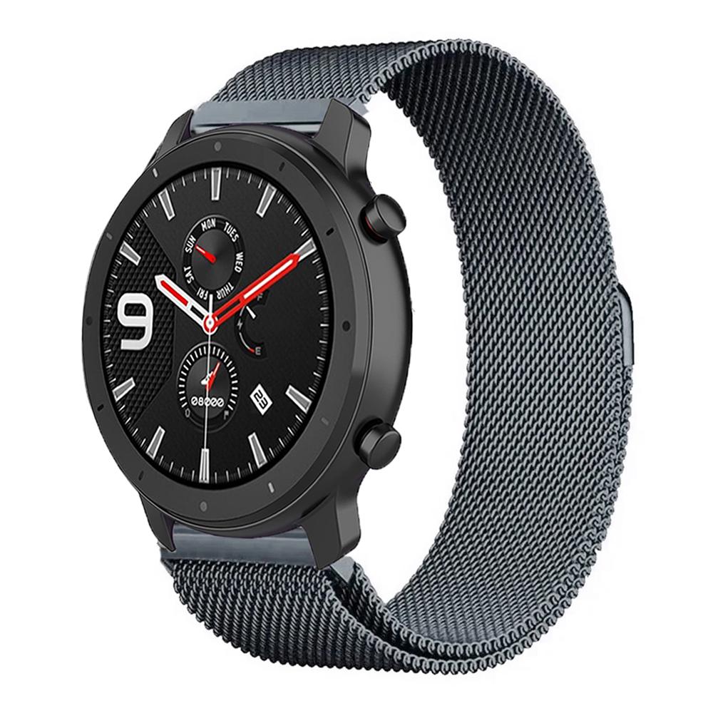 20mm 22mm Magnetic Milanese Strap for Amazfit Active 2/GTS 4 3 mini/GTR 47mm Metal Wristband for Amazfit Balance 2 1/Bip 6 Belt