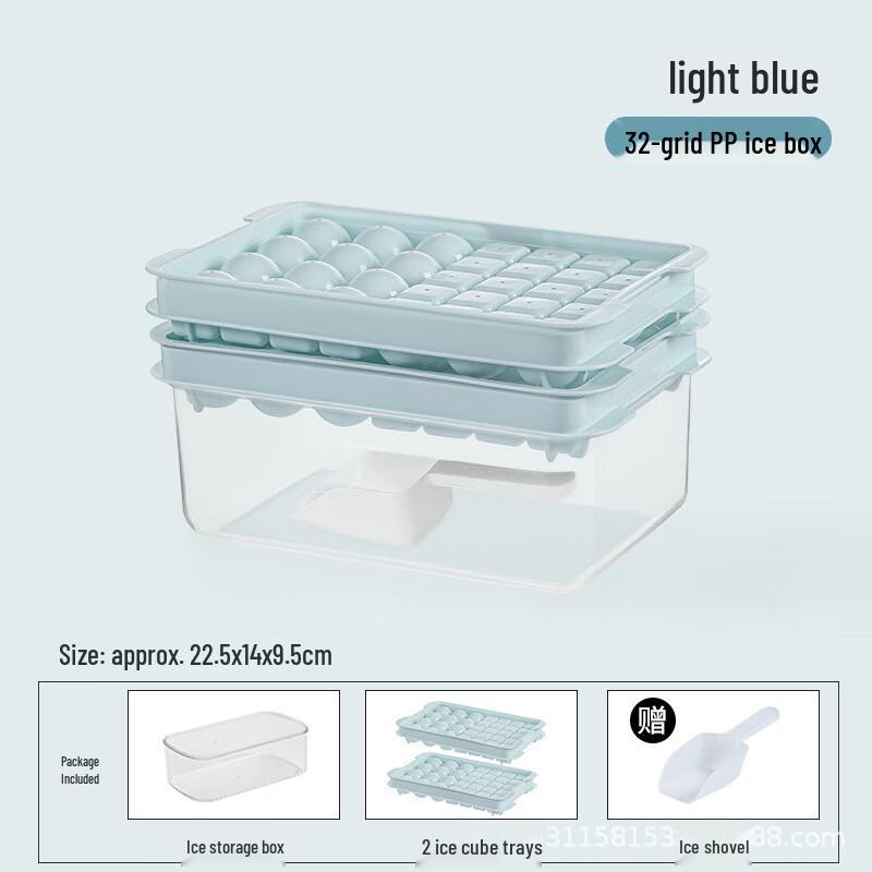 Plastic Double-Layer Ice Cube & Ice Ball Mold Set