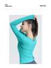 New Autumn/Winter Quick-Dry Slimming Long Sleeve Pilates Yoga Top – Versatile and Flattering Round Neck Sportswear