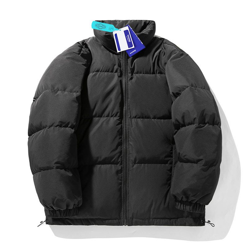 Wassup American-Style Cotton Jacket for Men 2024 New Winter Thickened Warm Puffer Jacket Cotton Coat Couple Stand-Up Collar Jacket