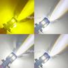 1 STK Motorrad Roller Fahrlicht H4 LED Motorradscheinwerfer CSP Zweifarbig Weiß Gelb Fernlicht Abblendlicht Linse Nebelscheinwerfer