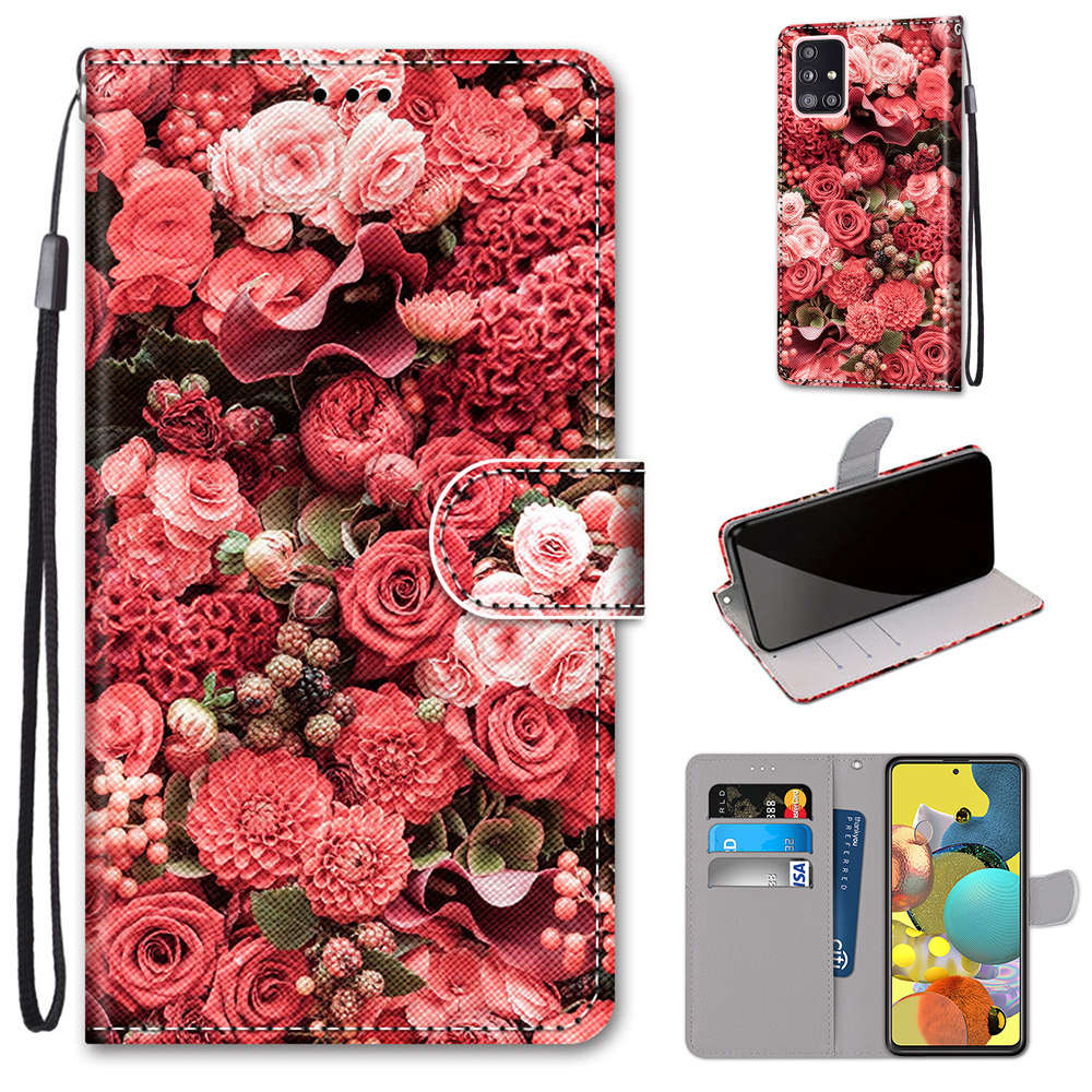 Cute Floral Wolf Tiger Cat Kids Holster Case For Apple iPhone 6 6S 7 8 13 12 Mini 11 Pro Max X XS XR SE 2020 Wallet Cover D08F