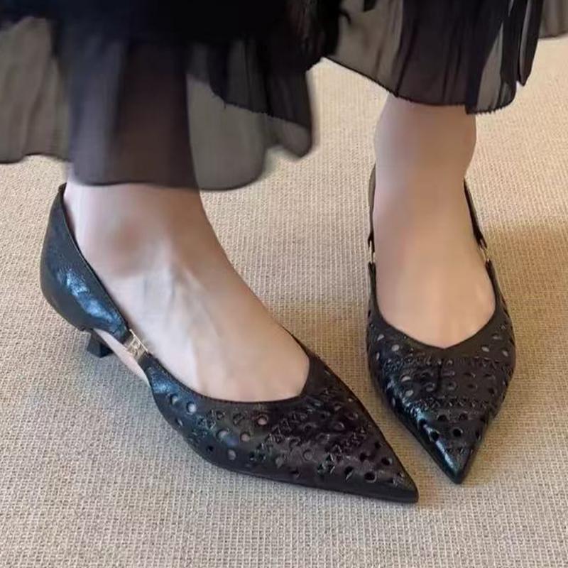 Luxury Women Heeled Sandals Pointed Toe Shoes Sexy Elegant 2025 Summer Designer New Dress Pumps Party Sandalias De Mujer