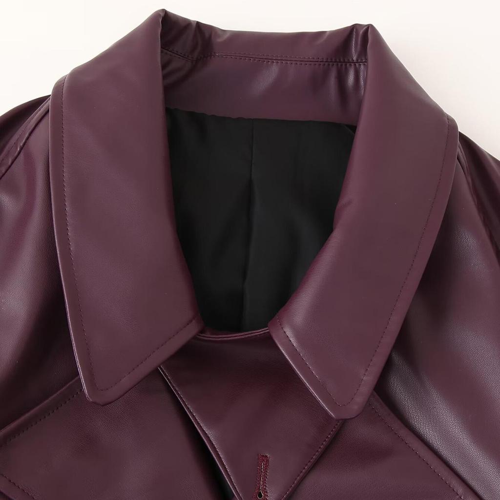 2024 Autumn/Winter Women's Fashion Motorcycle Leather Jacket