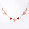 Valentine's Day Pink Heart Wreath Banner Garland Hanging Decoration for Party Theme Celebration Decor Home Accessories