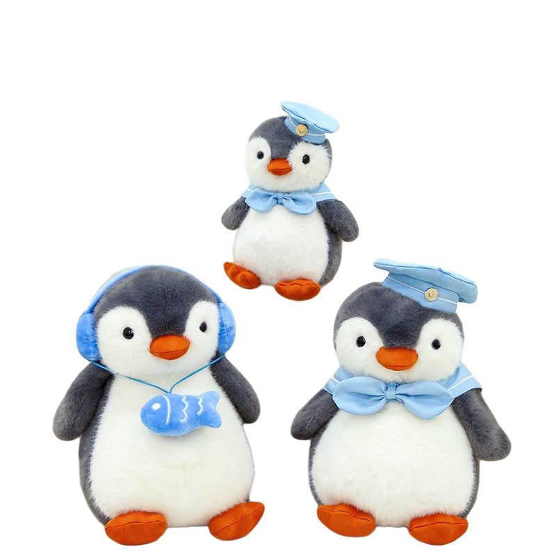 Navy Bowknot Penguin Plush Toy Childrens Animal Doll Holiday Birthday Gift