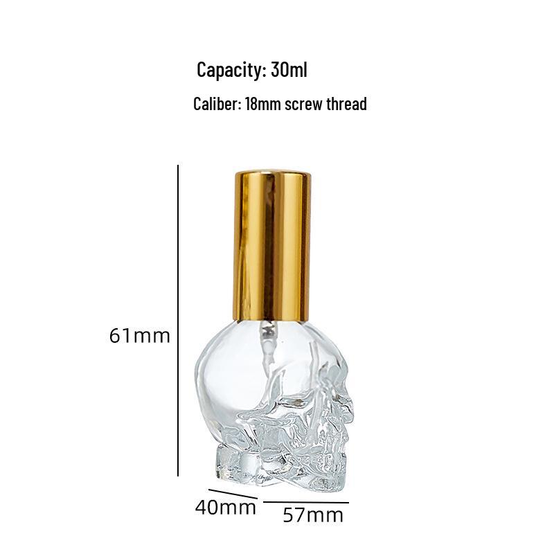 

50ml Skull Perfume Bottle: Travel-Friendly Fine Mist Decanter
