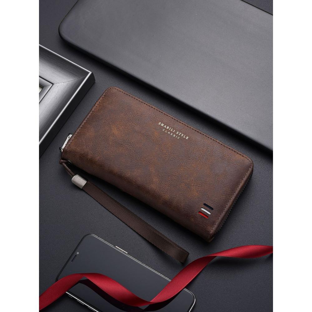 Men Wallets Long Wallet, Leather Card Holder, Coin Purse, Business Style