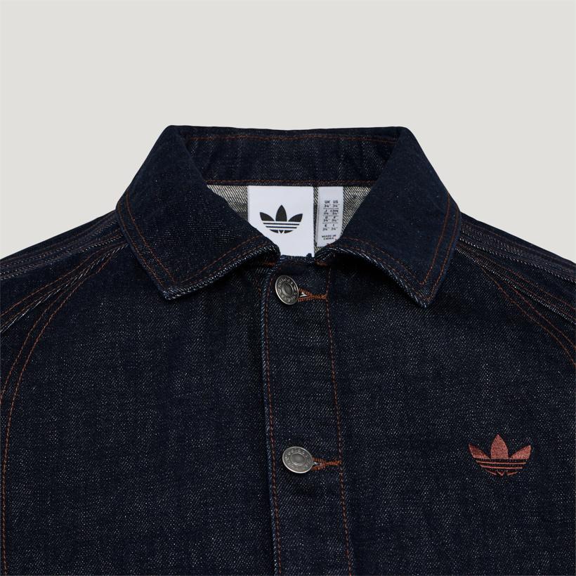 adidas Oryginalne Dżinsowe Codzienne Bawełniane Sportowe Polo Kurtka z Długim Rękawem Męskie kurtki KT6338