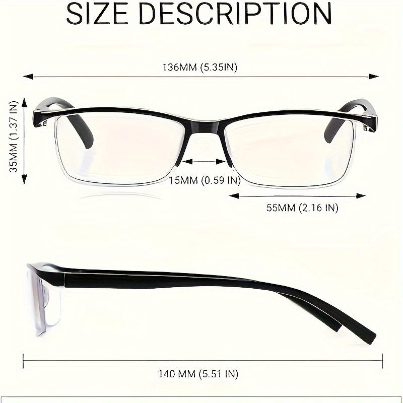 4pcs Fashion Reading Glasses Classic Design with PC Material Unisex Fit Comfortable Reading Experience for Adult +1.0 To +4.0