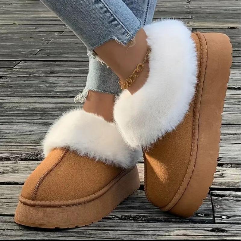 New Style of Fluffy Slippers, Snow Boots, One-foot Warm Cotton Shoes, Large Size
