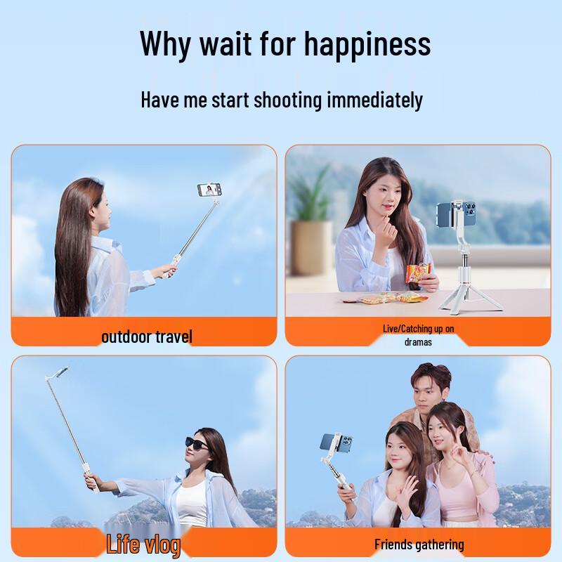 Selfie-Stick-Stativ mit Handyhalterung & Bluetooth-Fernbedienung