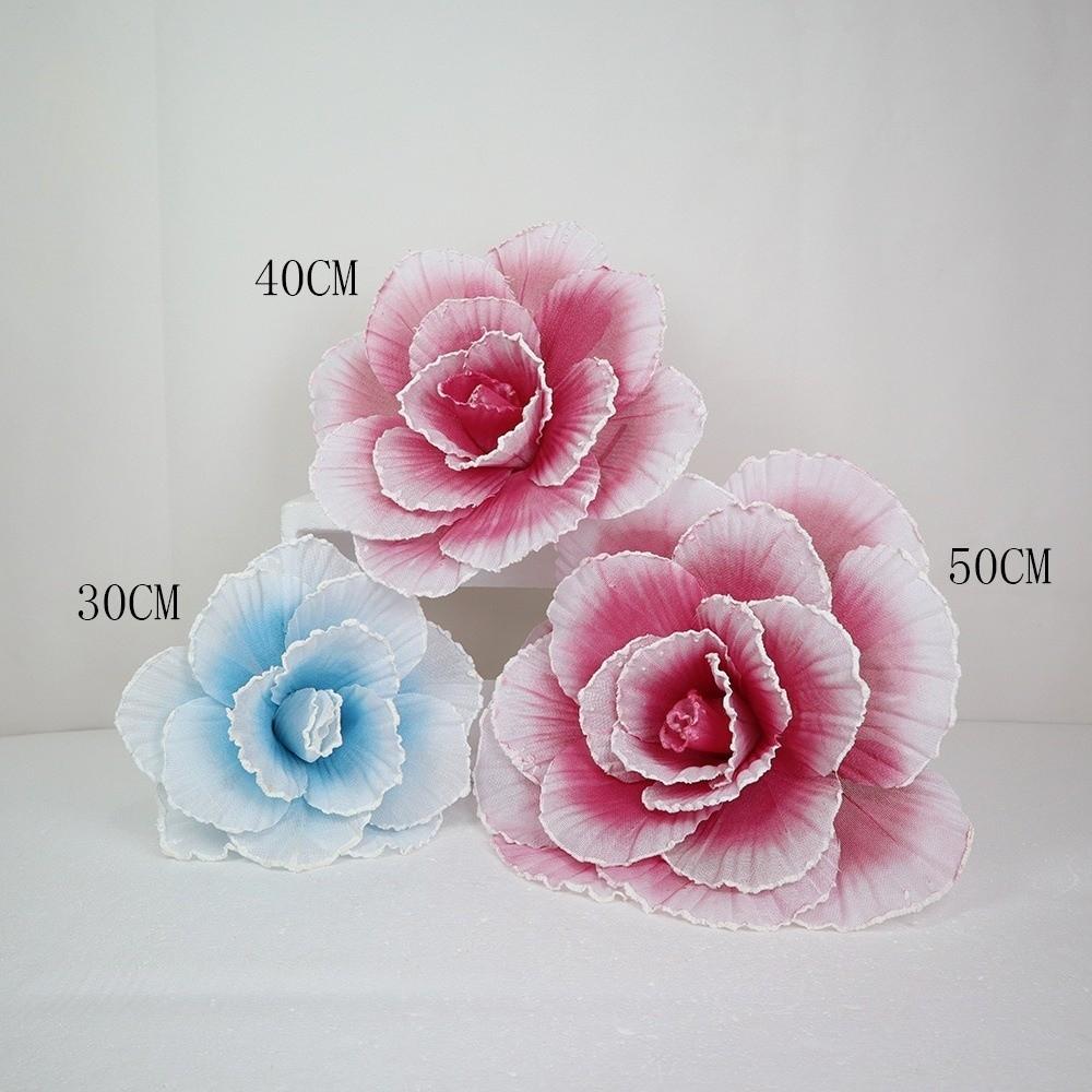30CM Giant Simulated Rose Flower PE Foam Material Backdrop Decoration Wedding Decoration Wall Decoration Linen Simulated