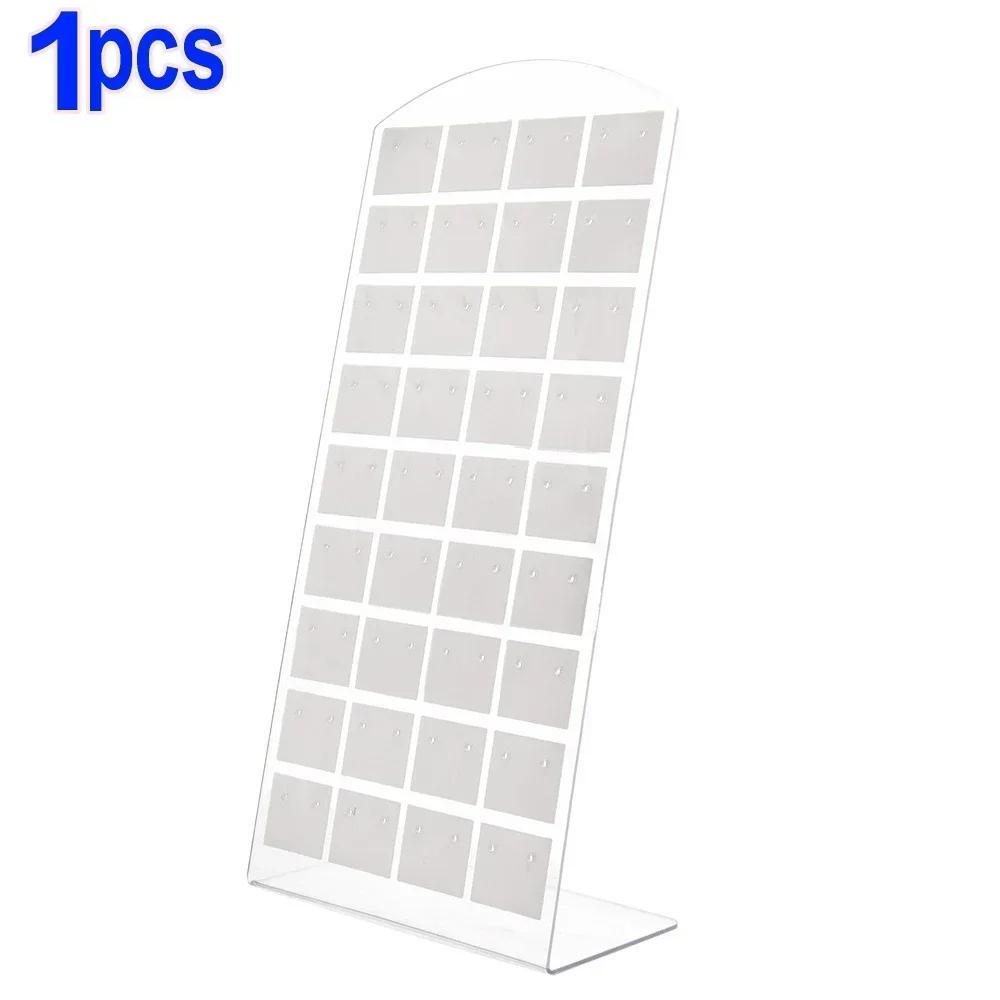48/72Holes Portable Earrings Ear Studs Holder Plastic Jewelry Display Holders Earring Showcase Organizer Stand Storage Rack