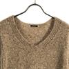 DENHAM Wool Blend Long Sleeve V Neck Sweater S Brown Knit Men's Used