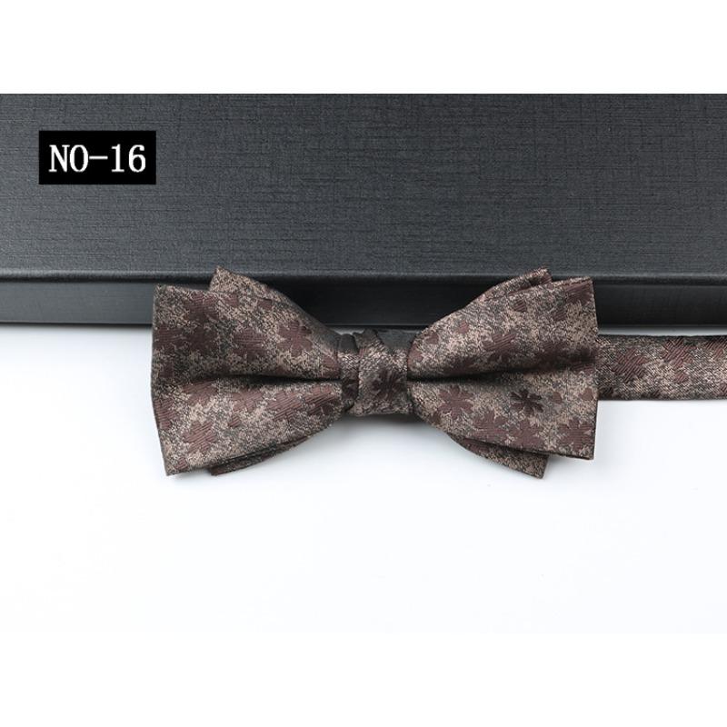 Business Bow Tie Men'S Shirt Suit Gentleman Pattern High-End Wedding Hosting Banquet Bow