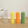 Striped Peaked Cylindrical Plastic Candle Molds DIY Coarse Gear Column Aromatherapy Candles Making Supplies Acrylic Mold Kit