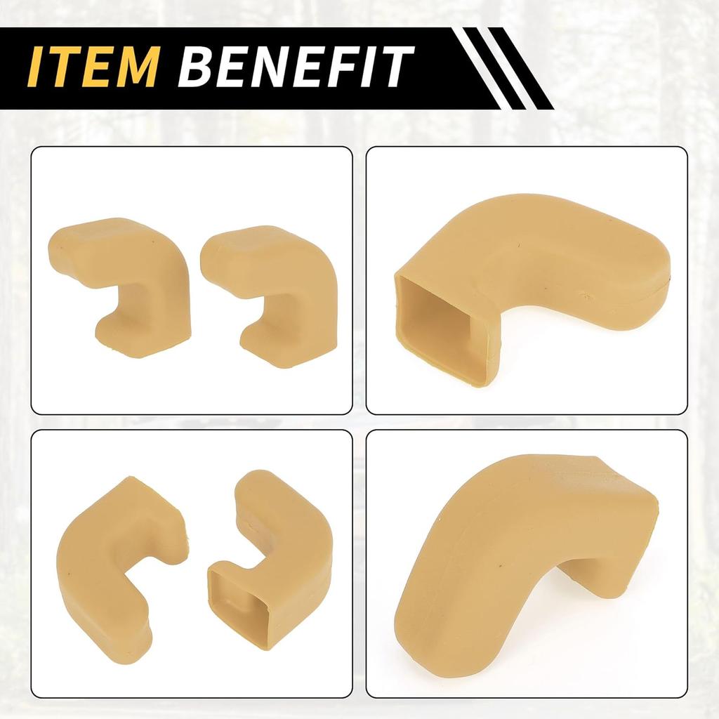 Car Bumper Tow Hook Covers for Jeep Wrangler JK JL Gladiator TJ 2007-2023 Tow Cover Cap Rubber Beige 2pcs