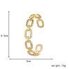 Gold Color Square Link Bracelet Hollow Out Women Bangle Open Cuff Bracelet  Wedding Jewelry Gift