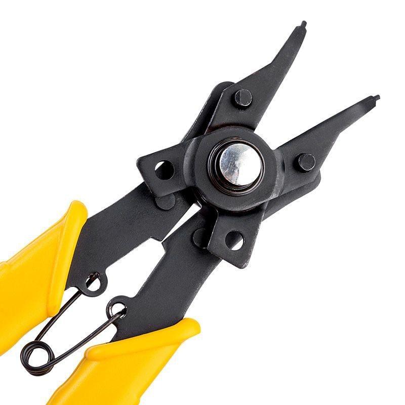 Multifunctional 4 In 1 Snap Ring Plier Combination Spring Four Rings Plier Head Clamp Spring Shaft Dismounting Repairing Tool