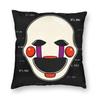 FNAF At Freddys Pillowcase Soft Fabric Cushion Cover Decorations  Throw Pillow Case Cover Home Zipper 4040cm