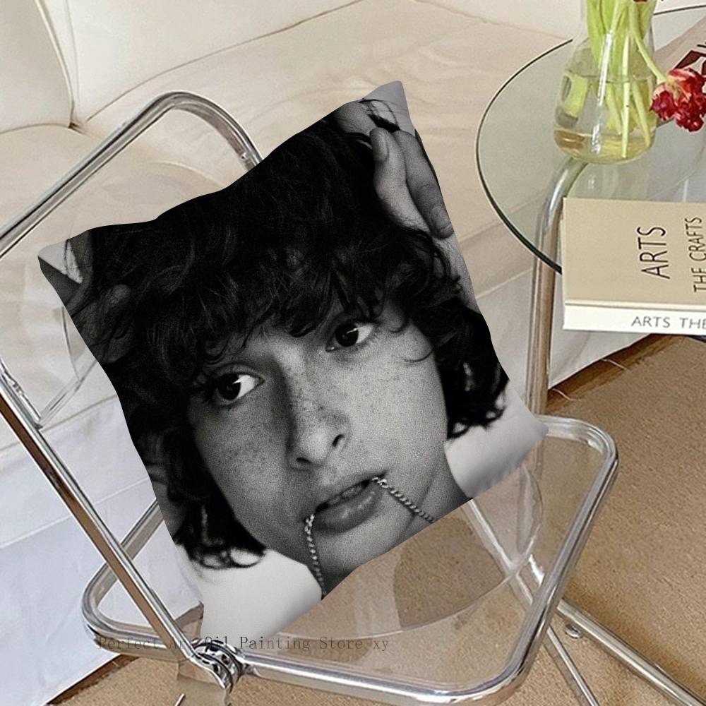 1Pc Actor F-Finn W-Wolfhard Pillow Case Fashion Square Pillowcase Bedroom Sofa Room Ins Decoration Leisure