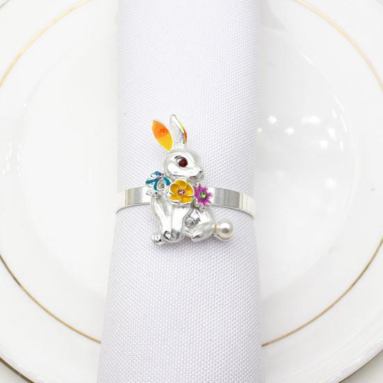 Serviette Ring Attractive Long Lasting Reusable Easter Rabbit Napkin Towel Home Supplies