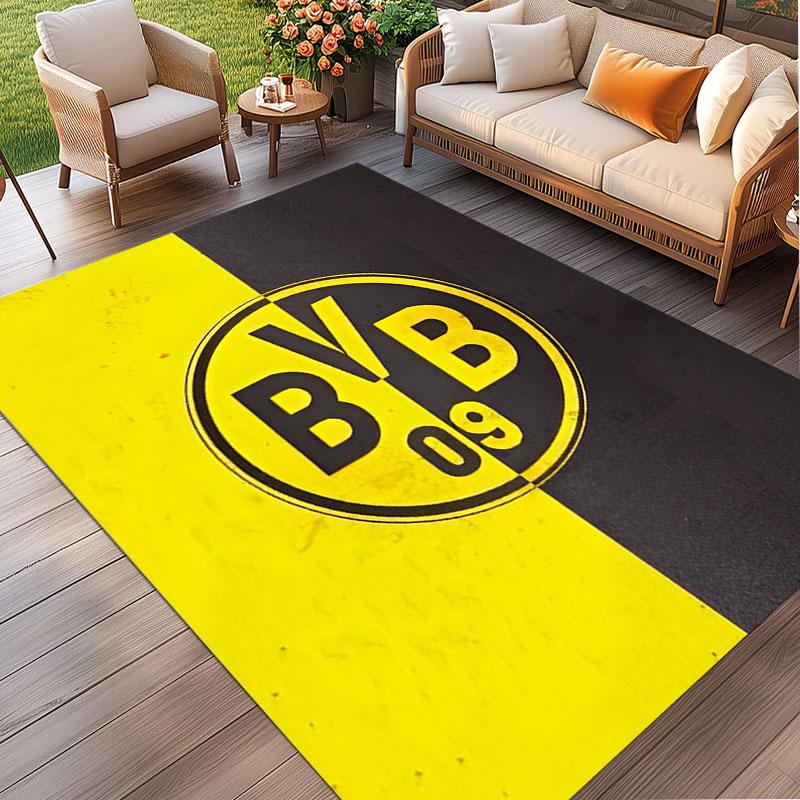 Borussia Dortmund Print Rug, Washable Floor Carpet, For Entryway Dorm Laundry Room Office Study, Home Decor Birthday Christmas Gift