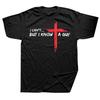 I Can't But I Know A Guy Jesus Funny Christian Streetwear T-Shirt Humor Tee Loose Fit Clothing for Men and Women Short Sleeve