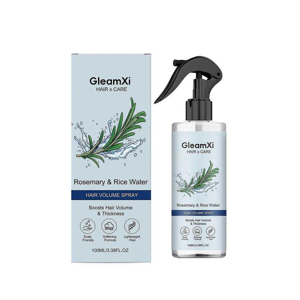 Rosemary & Rice Water Hair Volume Spray - Boosts Hair Thickness & Volume, Scalp-Friendly, Lightweight Hair Spray for Fine, Thin Hair, 100ml