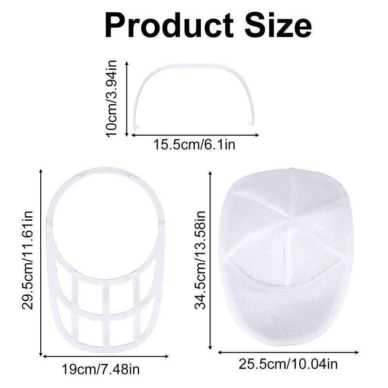 Durable Mesh Cap Laundry Bag With Anti Deformation Design And Smooth Zipper For Washing Machine Cleaning Baseball Caps