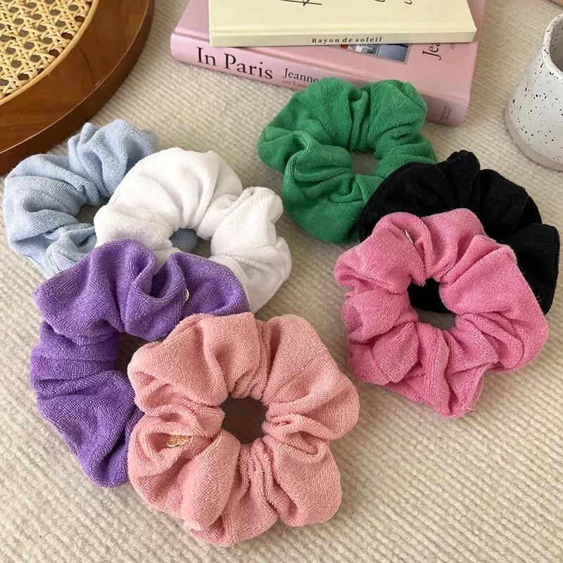 Benzile de păr din țesătură colorate în formă de flori pentru fete Suport pentru coadă de cal elastic Scrunchies Benzi de cauciuc Moda femei Accesorii de styling