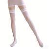 Elegante Spitzenbesetzte Strümpfe für Damen Übergröße Über das Knie