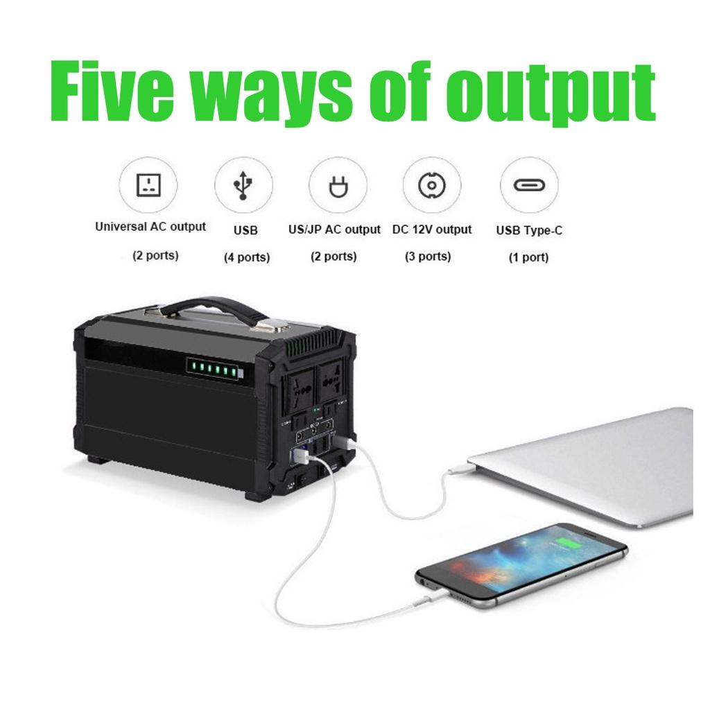 G300 296Wh Portable Power Station Solar Generators Pure Sine Wave Inverter Power Supply 600W for CPAP Home Camping Emergency Tool