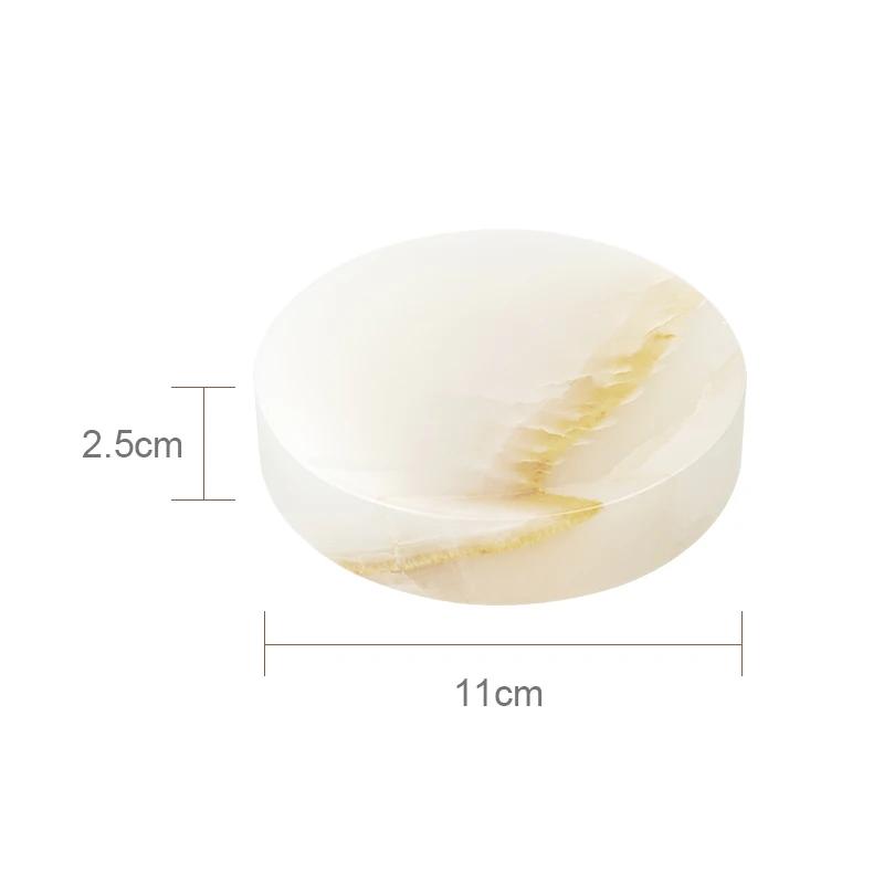 

White Onyx Natural Marble Bathroom Set Luxury Soap Dispenser Aromatherapy Bottle Soap Dish Tissue Box Bathroom Accessories