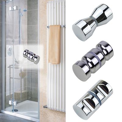 Edelstahl Back-to-Back Puller Glas Tür Knopf Bad Push Dusche Griff