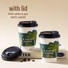 Deli 430ml Disposable Thickened Paper Coffee Cups with Lids (20 Count)