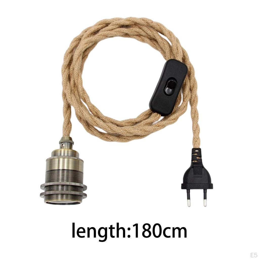 Vintage-Stil-Lampenkabel, flexibel, für industrielle Pendelbeleuchtung, Schwarz