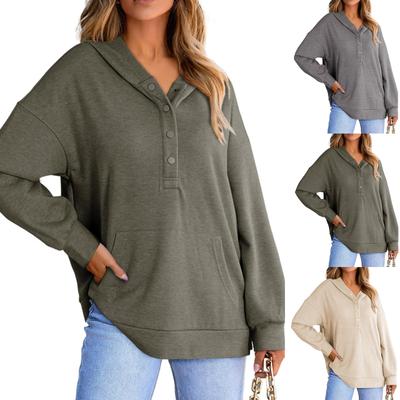 Damen Oversized Hoodies Fleece Sweatshirts Langarm Pullover Herbst Kleidung