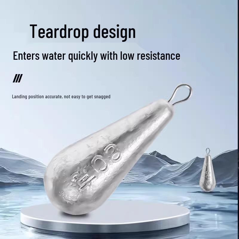 Water Drop Ring Sinker for Sea Rod Fishing and Bottom Finding