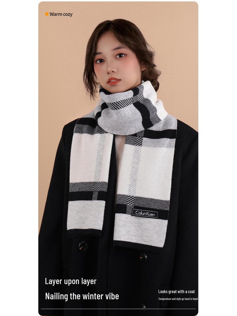 2025 Damen Schal aus Wolle im koreanischen Stil: Warmer, vielseitiger Winter-Nackenwärmer und Geburtstagsgeschenk
