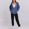 Dames Trainingspak Set Met Capuchon Lange Mouwen Effen Kleur Rits Elastische Taille Losse Mode