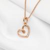 Rose Gold Heart Necklace In S925 Sterling Silver - Elegant Women's Pendant Clavicle Chain Gift