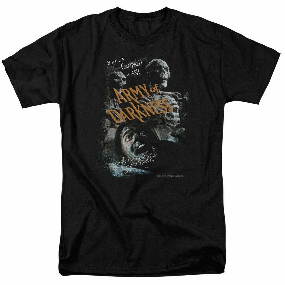 Army of Darkness Covered T Shirt Mens Licensed Retro Movie Tee Black M