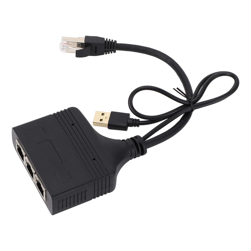 Network Splitter 1 To 3 1000Mbps with USB Cable RJ45 Ethernet Splitter Adapter for TV Router