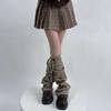 Y2k Striped Foot Covers Horn Drawstring Strap Boot Socks New Ankle Warmer  Autumn Winter