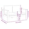 4 Piece Garden Sofa Set with Cushions Solid Acacia Wood